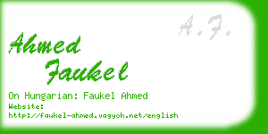 ahmed faukel business card